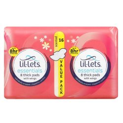 Lil-Lets Essentials Winged Pads Scented 16 Pads