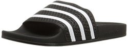 Adidas Originals Men's Adilette Slide Sandal Black white black 9 M Us