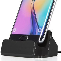 ONX3 Black Samsung Galaxy J7 2016 Desktop Charger Micro USB Base Stand Data Sync Charging Docking Station