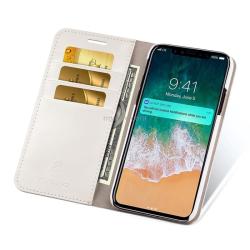 Silulo Online Store Musubo S3 Crazy Horse Texture Horizontal Flip Pu Leather Case For Iphone Xr With Card Slots & Wallet White