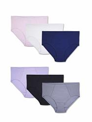 Fruit Of The Loom Women's Plus Size Underwear Flexible Fit Brief Panties 6-PACK - Fashion Assorted 6X-LARGE 13