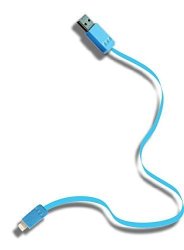 Symtek USB Apple Certified Flat Cable For Iphone 7 6 6S Plus Blue TP-MFI-105BL