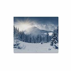 Enevotx Wall Art Painting Beautiful Winter Landscape With Snow Covered Trees Prints On Canvas The Picture Landscape Pictures Oil For Home Modern Decoration Print