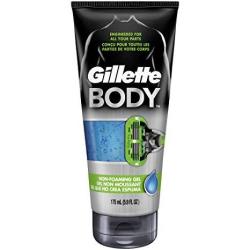 Gillette Body Non Foaming Shave Gel For Men 5.9 Fluid Ounce