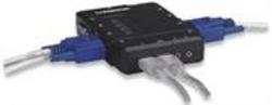 Manhattan 4-Port Compact KVM Switch with USB Cables & Audio Support