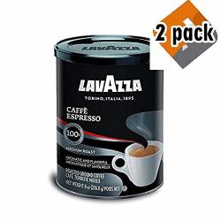 Lavazza Caffe Espresso Ground Coffee Blend Medium Roast 8-OUNCE Cans 2 Pack