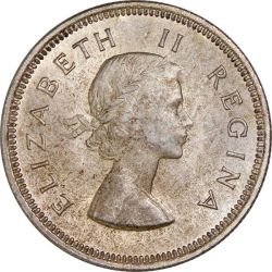 1956 South Africa 2 Shilling Coin