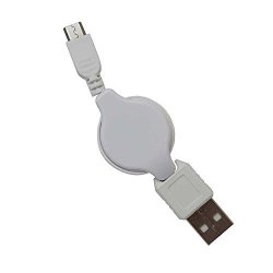 Fenzer White Retractable Micro USB Data Sync Charger Cable For Samsung Galaxy S6 GS6 Core Prime