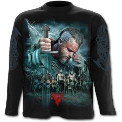 - Vikings - Battle - Vikings Black Long Sleeved Unisex T-Shirt Large