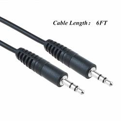 Sllea 6FT Black Premium 3.5MM 1 8" Audio Cable Lead Car Aux Cord For Google Chromecast Audio RUX-J42