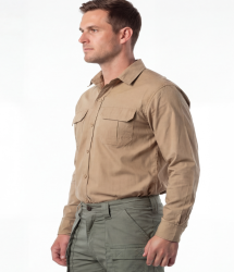 Mens Country Ripstop Ls Shirt Khaki XS