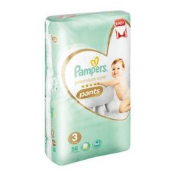 Pampers Premium Disposable Pants Size 3 Vp 56'S