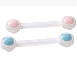 6PCS Pink+blue Plastic Child Safety Locks for Baby Proofing Cabinets Drawers Appliances Toilet Seat And More With Adjustable Strap And Latch System Muti-functional Pratical Locks