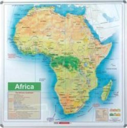 Map Board - Africa 1230 1230MM Magnetic White
