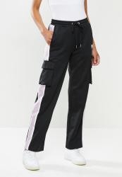 Sissy Boy Track Pants With Zippable Ankle Areas - Black lilac
