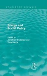 Energy And Social Policy Hardcover