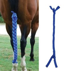 Horse Protective Supplies Ponytail Anti-mosquito Fossil Warming Horse Tail Package Blue