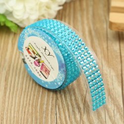 Roll Of Decrotive Rhinestone Washi Tape - Turquoise Blue - For Scrapbooking Paper Crafts