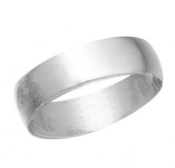 6MM Wide Sterling Silver Wedding Band