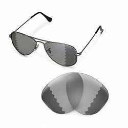 Walleva Replacement Lenses For Ray-ban Aviator RB3044 Small Metal 52MM Sunglasses - Multiple Options Available Transition photochromic - Polarized