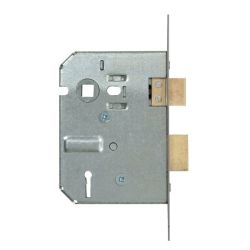DY22524-76ZN 3 Lever Galvanised Upright Lock - Brass