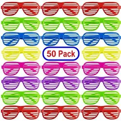 Mega Pack 50 Pairs Of Kids Plastic Shutter Shades Glasses Shades Sunglasses Eyewear Party Favors And Party Props Assorted Colors Last Day Of School