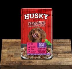 Husky Gourmet Meat Medley Flavor Food For Dogs - 85 G Sachet