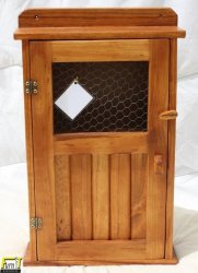 Small Wall Cabinet - Rustc Finish - Storage - Solid Wood