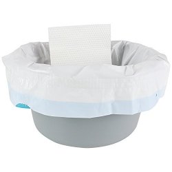 VIVE Commode Liners With Absorbent Pad 24 Pack - Disposable Replacement Bag - Fits Standard Adult Bariatric Bedside Commode Pail And Folding Portable Toilet