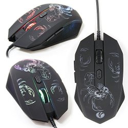 Scorpion Design USB Gaming Mouse With Colour Changing LED For The Trekstor Primebook C13 Trekstor Primebook P13 - By Duragadget