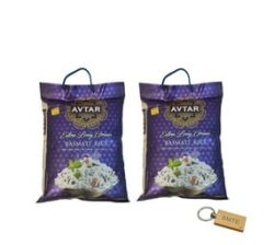 Avatar Extra Long Grain Basmati Rice - 5KG Pack Set Of 2 + Keyring