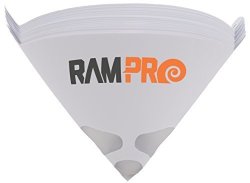 Ram-Pro 40 Paint 190 Micron Paper Strainer Filter Tip Cone Shaped Fine Nylon Mesh Funnel W hooks - Premium Grade Disposable - Use Automotive Spray