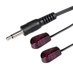 Triple Head3 Eye 3.5mm Jack Infrared Red Transmitter Blaster Blink Eye Wire Cord Compatible with IR Repeater Extender System Kit IR Infrared Emitter Extender Cable Extension Xbox One 10 Feet