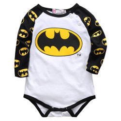 Imported Batman - Superhero - Little Guys - Long Sleeve Babygrow - 6 - 12 Months
