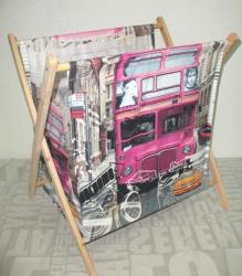 Pink Bus Magazine Holder Stand