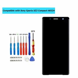 Upplus Replacement Lcd Display Compatible With Sony Xperia XZ2 Compact H8324 H8314 Lcd Digitizer Touch Screen Assembly With Toolkit Black