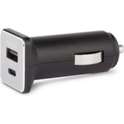 Moshi Quikduo Car Charger With Usb-c Pd & Quick Charge Black