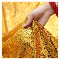 2 Yards Gold Sequin Fabric Glitter Sequin Fabric By The 2 Yards Diy Sequin Linen Sequin Tablecloth Table Runner
