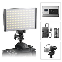 ESDDI LED Camera camcorder Video Light Panel For Lighting In Studio Or Outdoors 3200K To 5600K Variable Color Temperature Ultra Thin Anodized Aluminum Housing