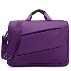 CoolBELL Shoulder Bag 17.3 Inch Laptop Bag Messenger Bag Briefcase Multi-compartment Handbag For Dell Alienware Macbook Hp Lenovo College women business Purple