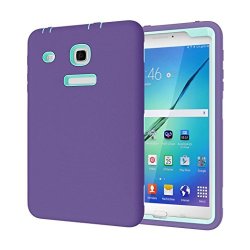Fheaven Kids Shockproof Impact Defender Case Cover For Samsung Galaxy Tab E 8.0 T377 Purple