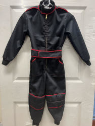 2-3 Years Kids Race Suite Black With Red Stripes - 4-5 Years