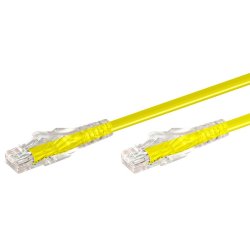 LinkQnet 0.5M RJ45 CAT6 Anti-snag Moulded Pvc Network Flylead Yellow