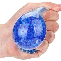 Mchoice Spongy Bead Stress Ball Toy Squeezable Stress Squishy Toy Stress Relief Ball Blue