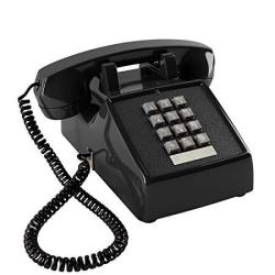Home Intuition Amplified Single Line Corded Desk Telephone With Extra Loud Ringer Black