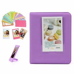 Wogozan Candy Bookshelf Album For Instax MINI Film 64 Pockets For Instax MINI 9 Film 3 Inch Photos - Purple
