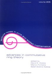 Advances in Commutative Ring Theory Lecture Notes in Pure and Applied Mathematics