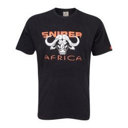 Sniper Africa Mens Buffalo T-Shirt Black