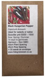 Heirloom Veg Seeds - Pepper - Black Hungarian Pepper