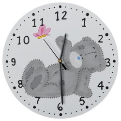Tatty Teddy Clock Pink Butterfly